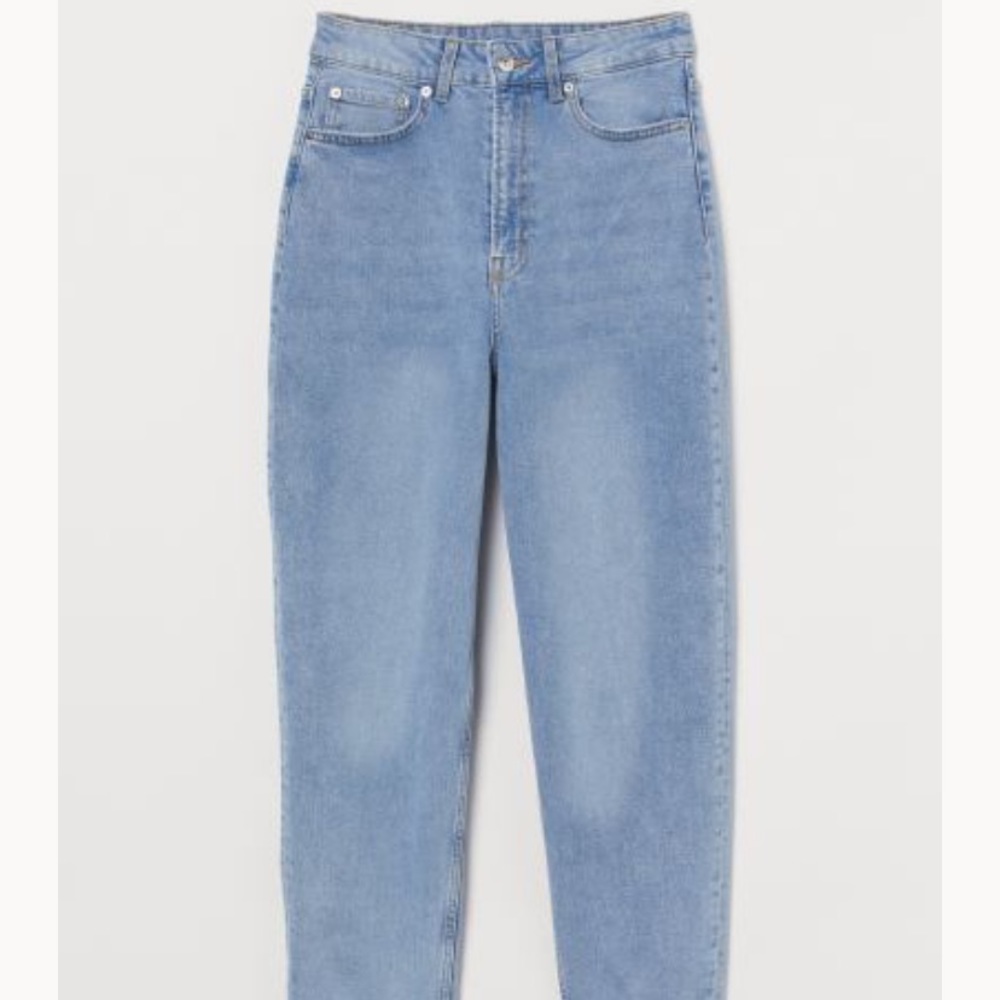 Mom High Ankle Light Blue Jeans from H and M